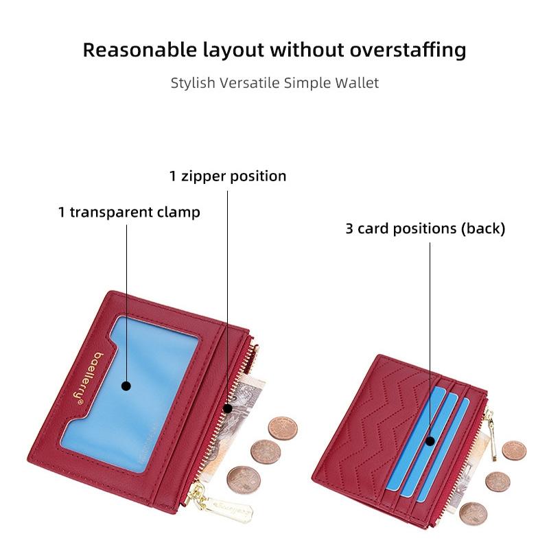 Light & Thin Card Bag Multifunctional Coin Purse - Pink