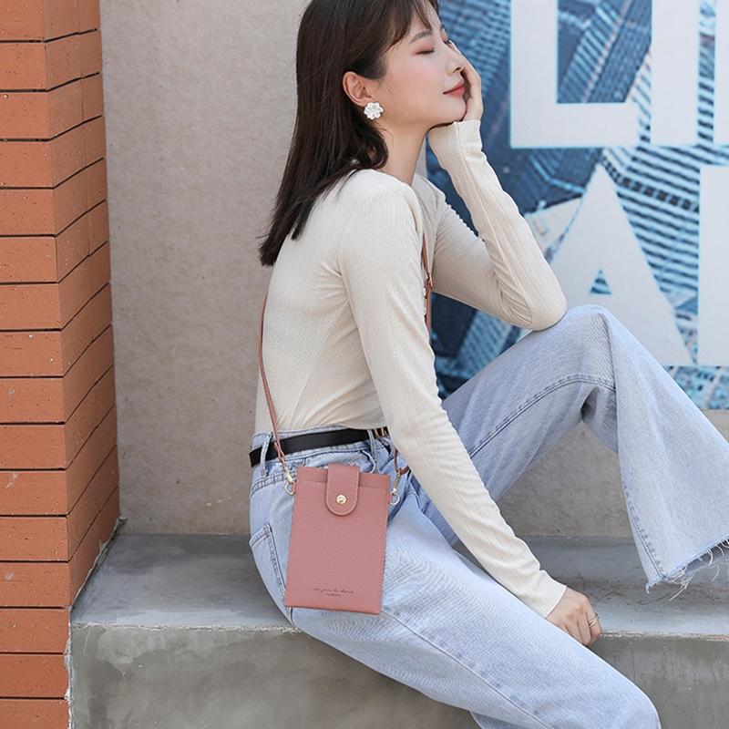 Stylish Thin Messenger Bag For Women - Brown