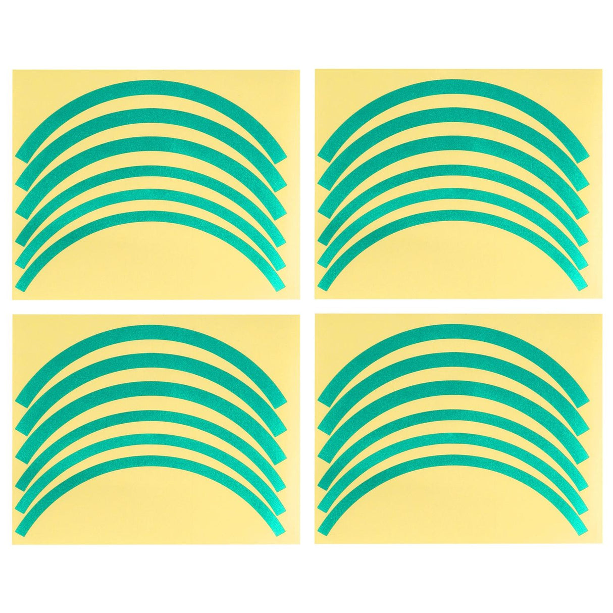 Blue Wheel Hub Sticker Set for Scooter / Bike / Electric Vehicle 2 Pcs - White