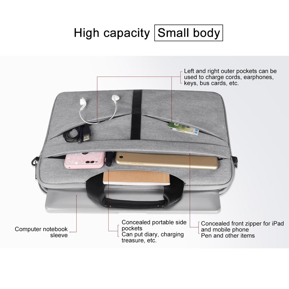 Stylish Zipper Laptop Bag with Shoulder Strap - Durable & Breathable - Pink