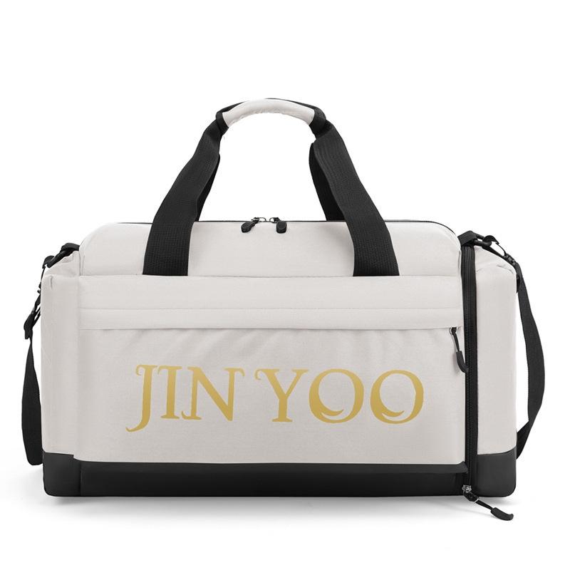 Large Capacity Waterproof Sports Bag With Dry / Wet Separation - Beige