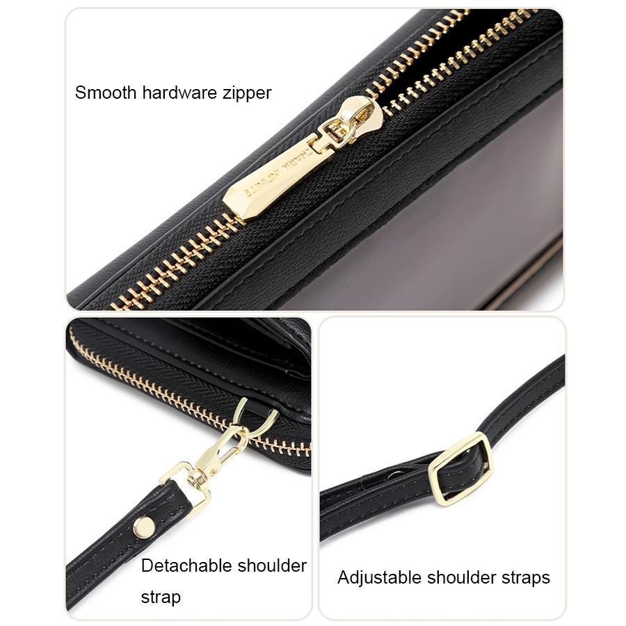 Anti Theft Rfid Cross Body Phone Bag With Touch Screen - Pink