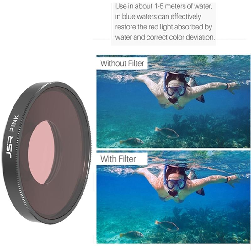 Underwater Lens Filter for Dji Action 3 - Diving - Pink