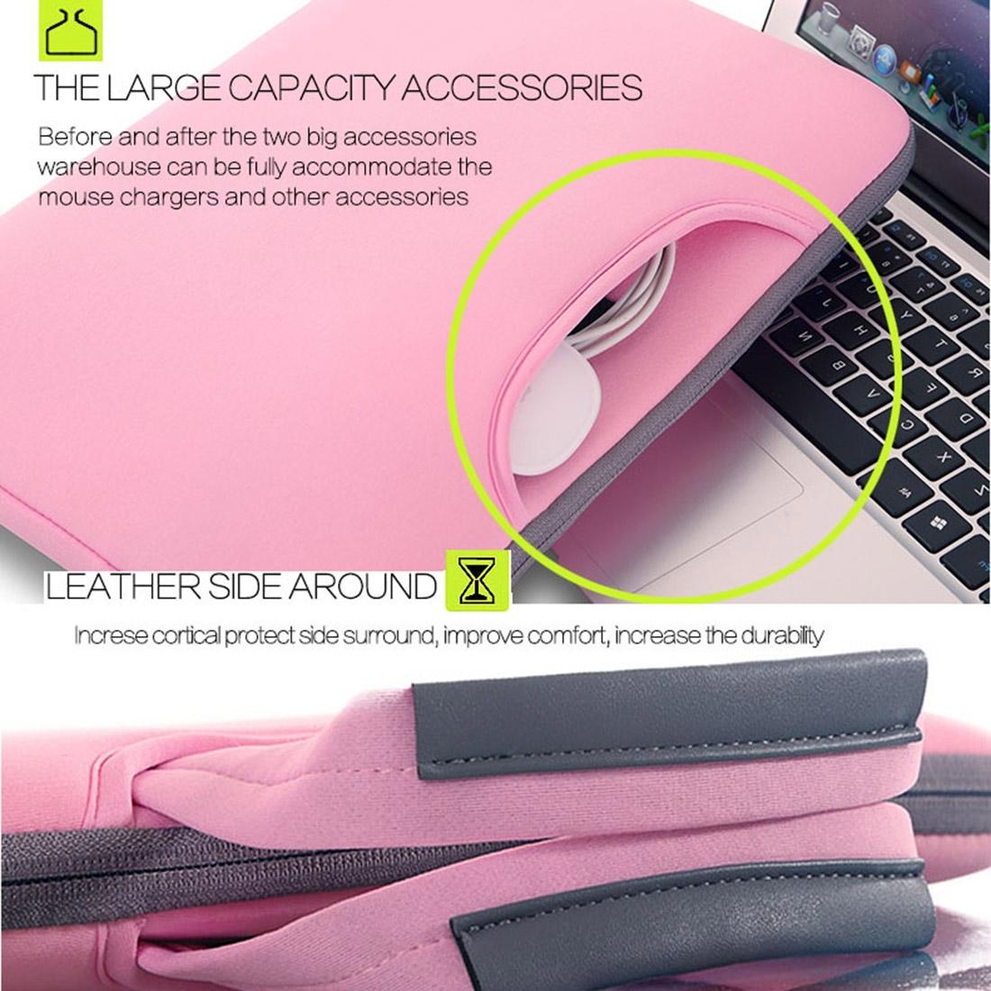 Portable Air Permeable Sleeve for 12 Laptops - 32x21x2cm - Pink