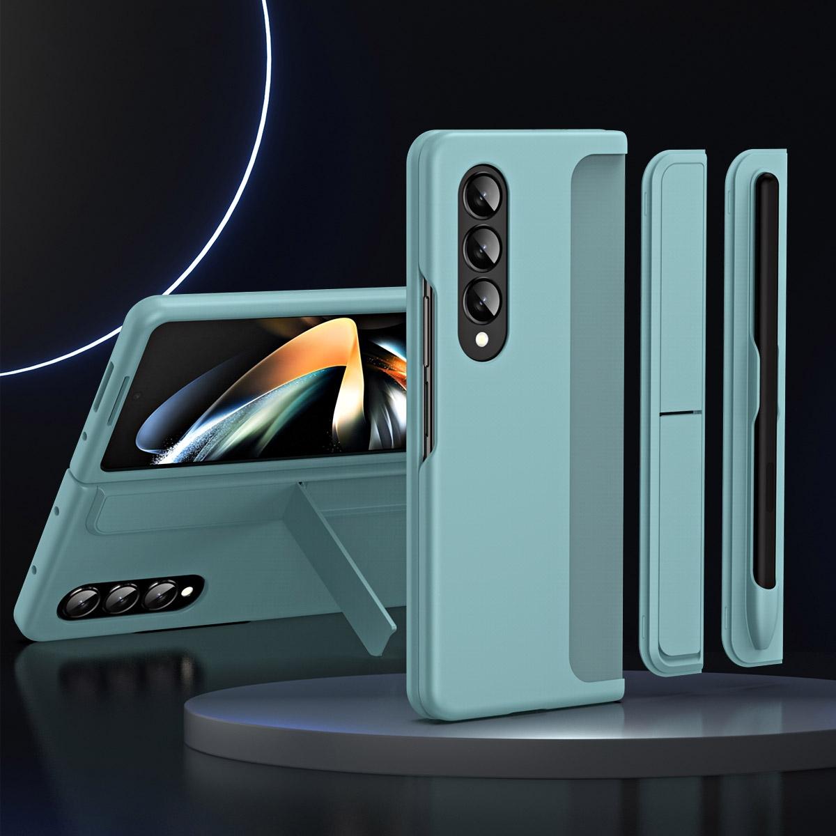 For Samsung Galaxy Z Fold4 5G Detachable Pen & Phone Case - 2 In 1 - Ice Blue