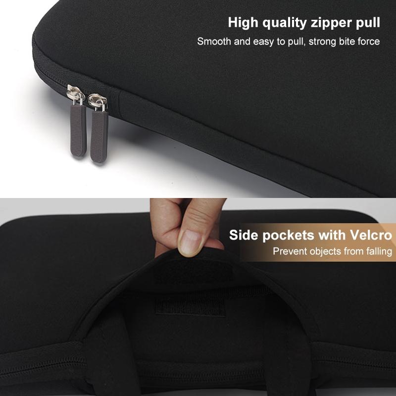 Portable Air Permeable Handheld Sleeve for 13.3 Laptops - 34x25.5x2.5cm - Pink