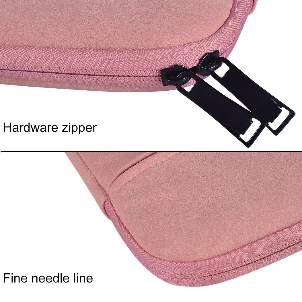 Waterproof Portable One-shoulder Handbag for 15.6 Laptops with Hidden Zipper and Suitcase Belt - Pink