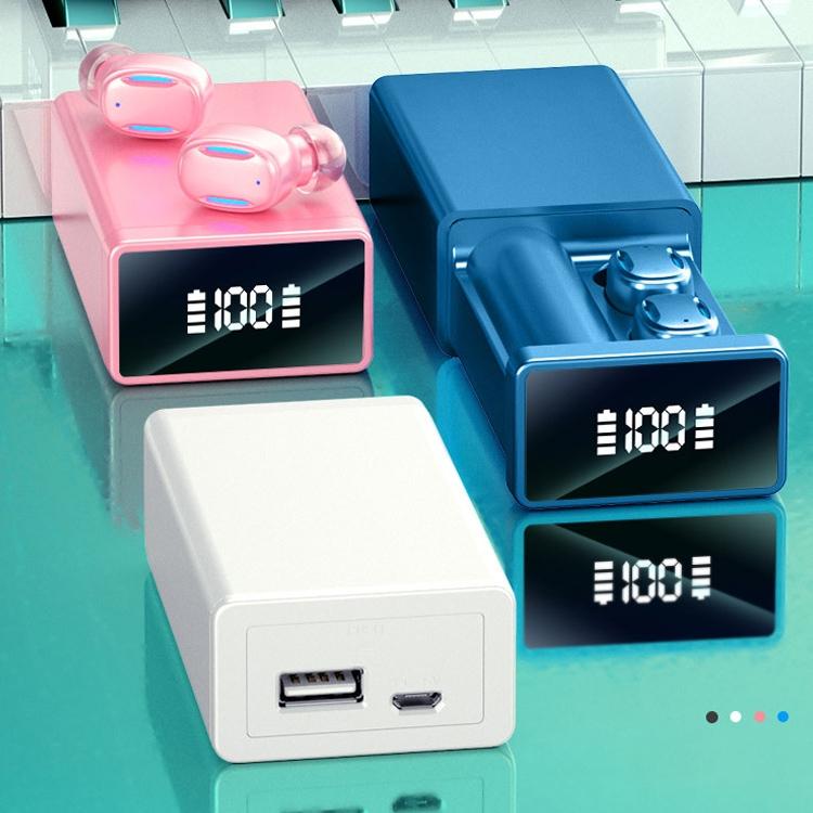 Wireless Bluetooth Earphones with Magnetic Charging Box - Pink