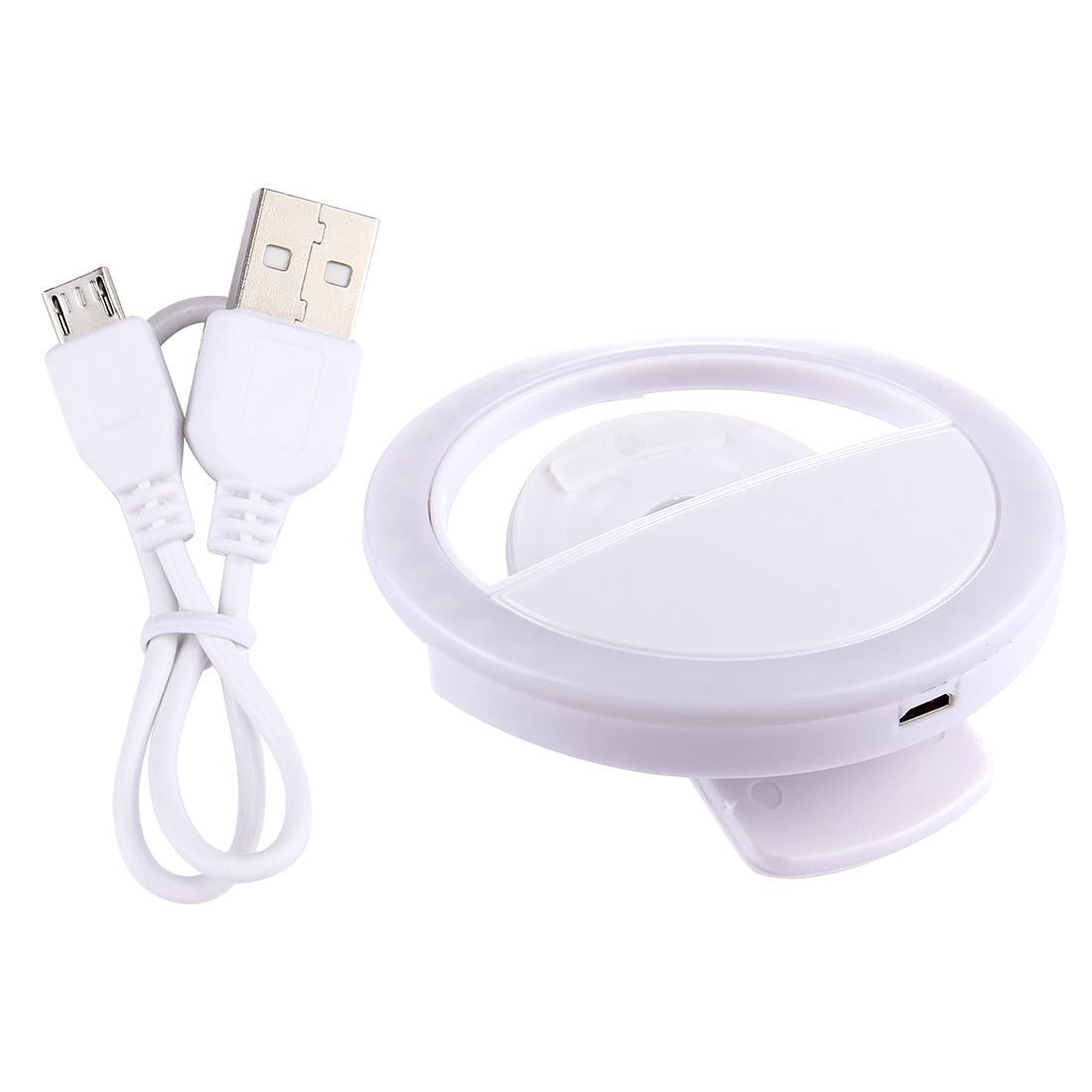 Adjustable Clip Beauty Light for Smartphones - Usb Cable - Pink