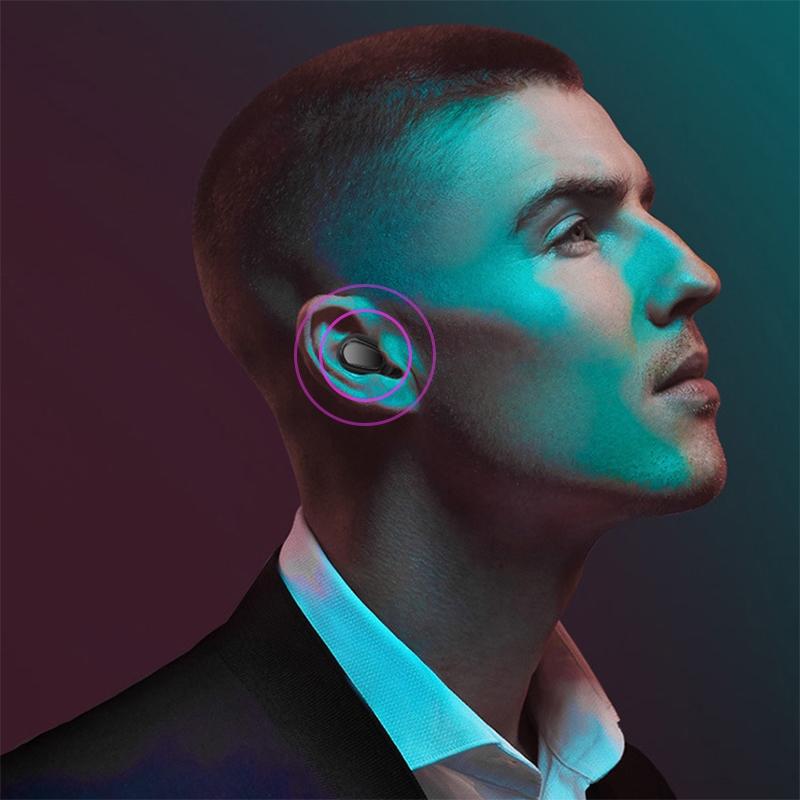 Wireless Bluetooth Earphones with 9d Sound and Charging Box - Pink