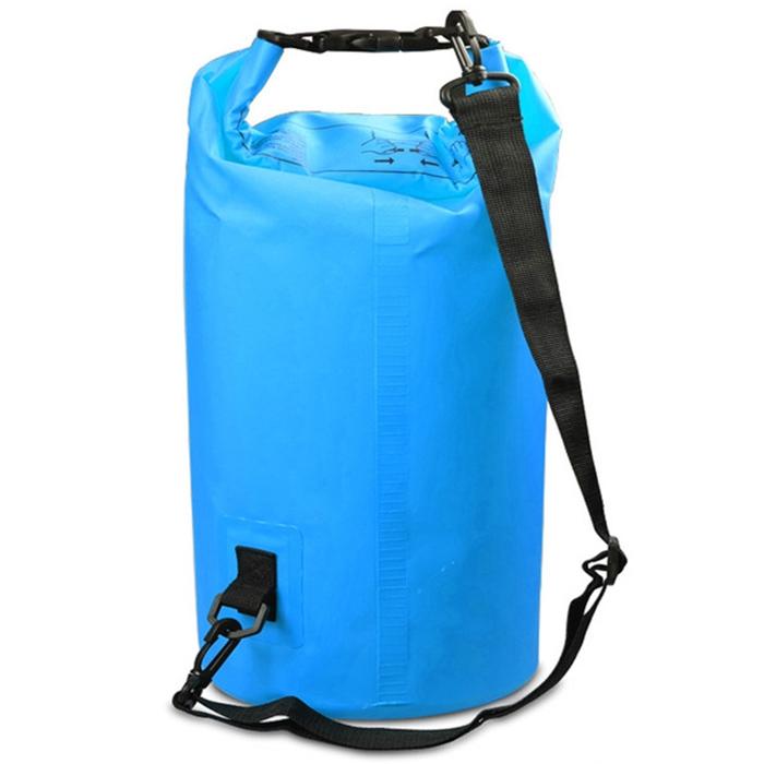 30L Outdoor Waterproof Double Shoulder Bag Dry Sack Pvc Barrel Bag - Pink
