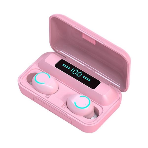 Wireless Noise-cancelling Earbuds with Charging Case - Pink