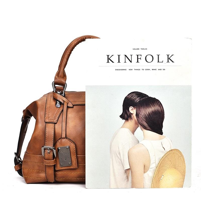 Retro Pu Shoulder Bag Pink