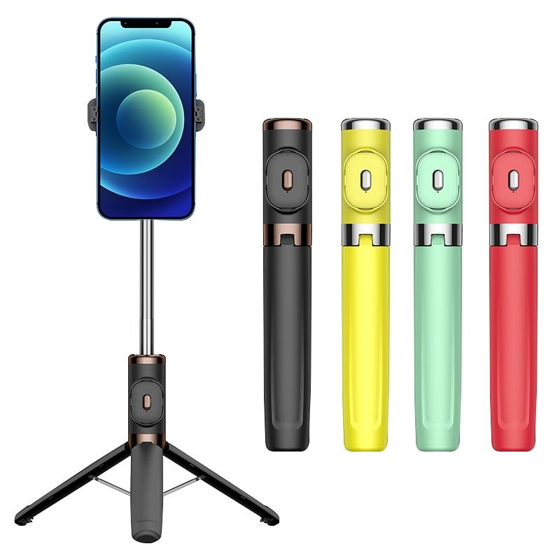 Wireless Selfie Stick with Remote Tripod - Compact Design - Green