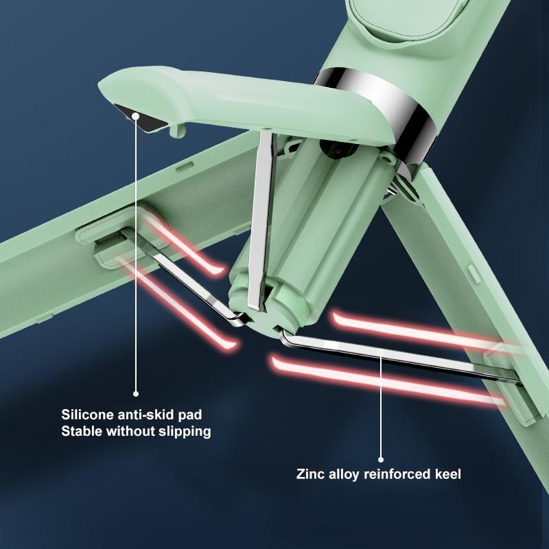 Wireless Selfie Stick with Remote Tripod - Compact Design - Green