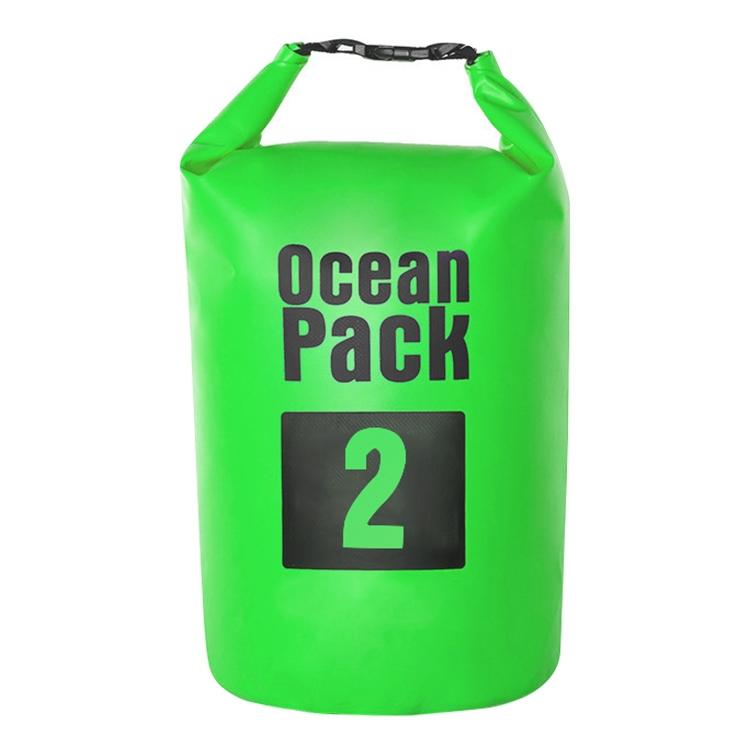 Waterproof Outdoor Dry Bag 2L Pvc Barrel Bag For Ultimate Protection - Green