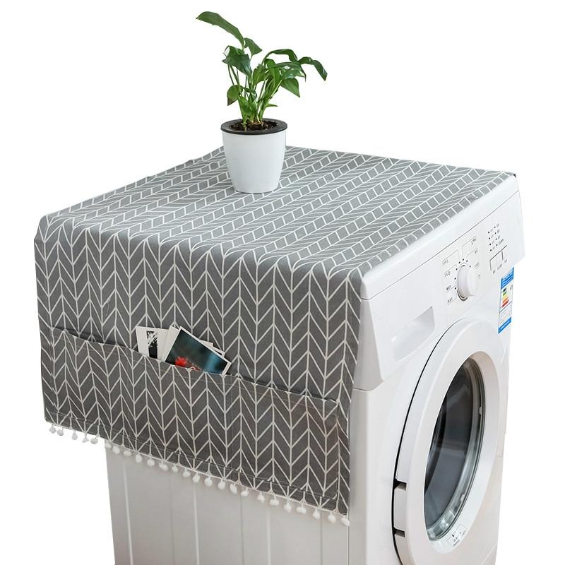 Kitchen Refrigerator and Washing Machine Dustproof Cover - 55x130cm - Yellow