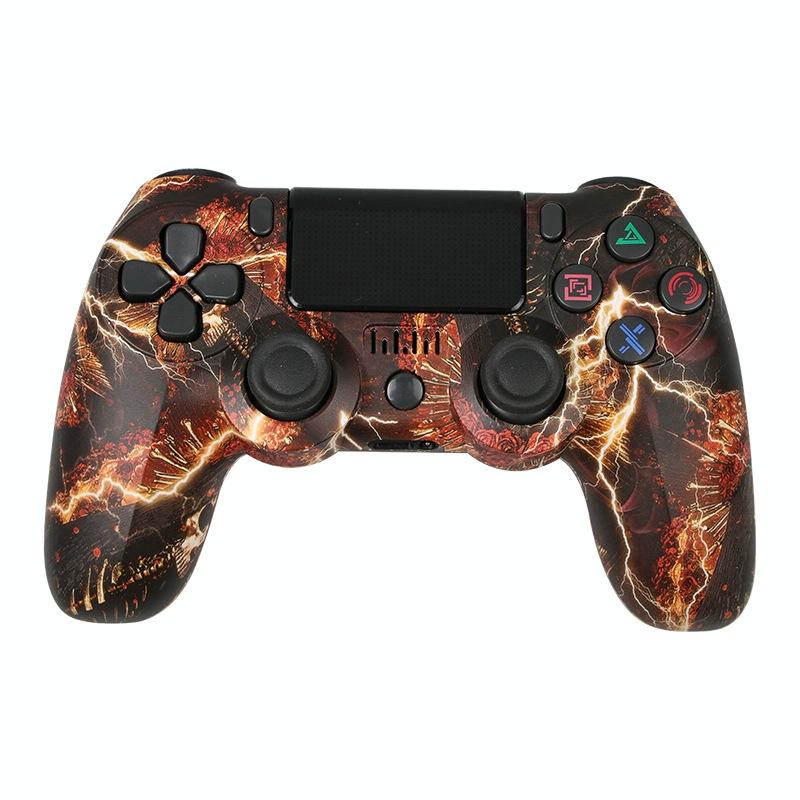 Wireless Bluetooth Game Controller for Ps4 with Dual Vibration and Light Strip - Letter
