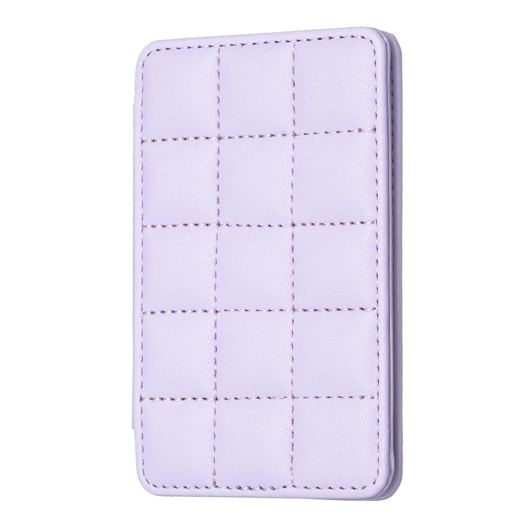 Grid Pattern Card Bag Sticker For Mobile Phones - Purple