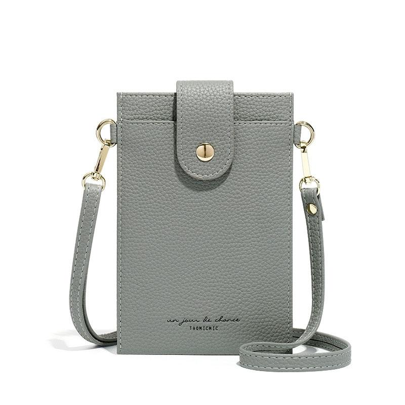 Stylish Thin Messenger Bag For Women - Gray