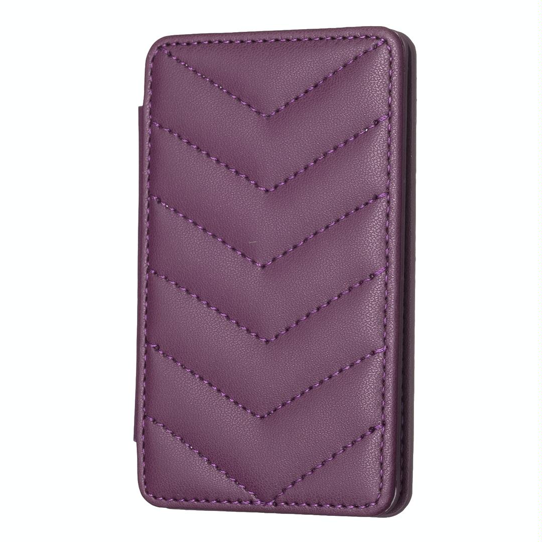 Wave Pattern Card Bag Back Sticker For Mobile Phones - Purple