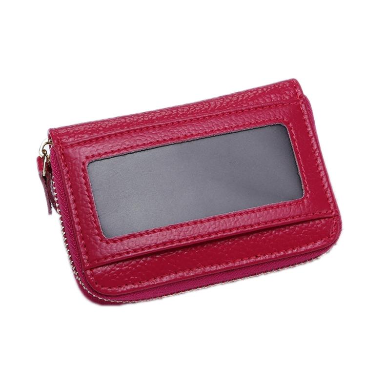 Multi Position Zipper Organ Card Holder Versatile Business Accessory - Rough