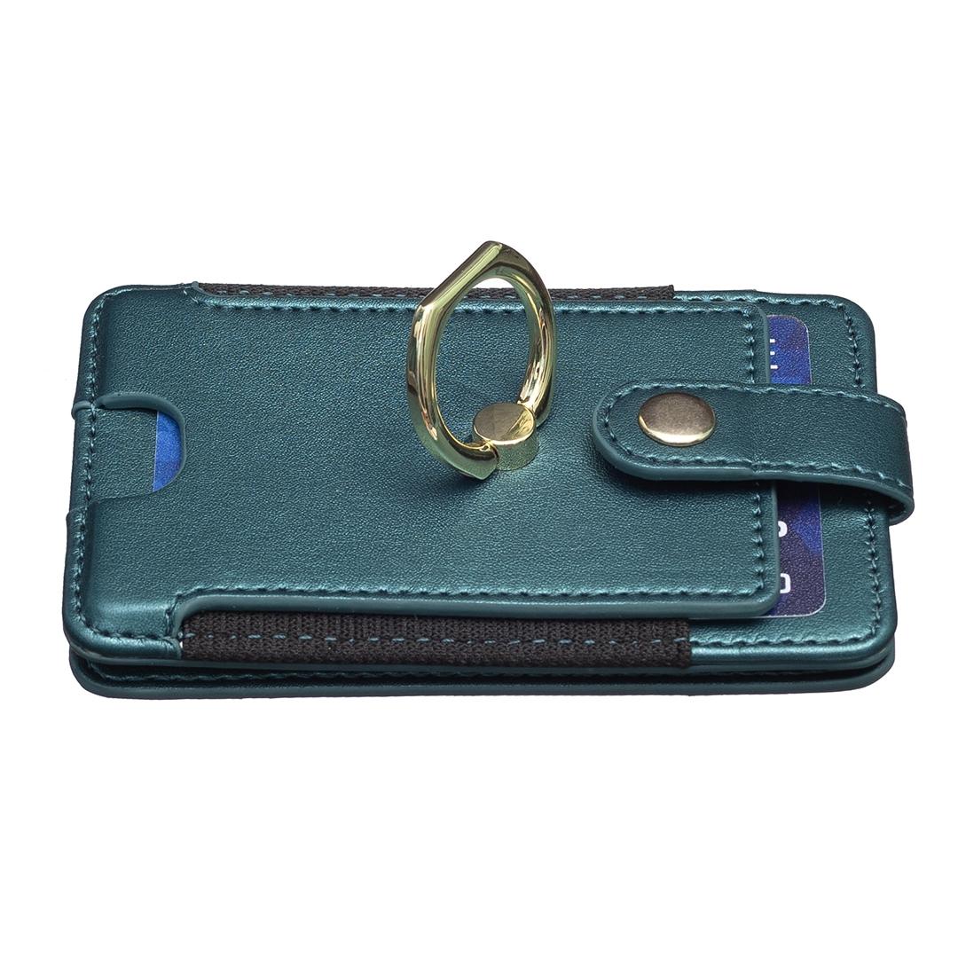 Metal Ring Card Bag Sticker For Mobile Phones - Purple