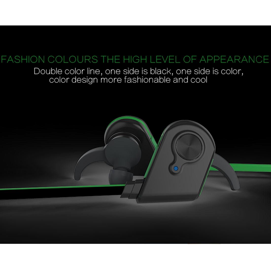 Wireless Bluetooth In-ear Headset with Magnetic Switch & Indicator Light - Green
