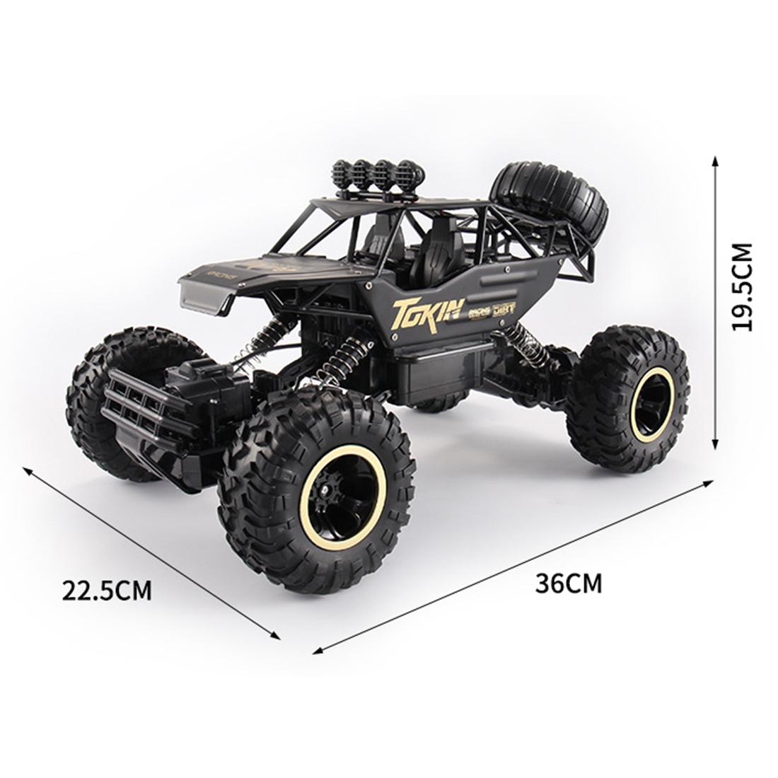 37cm Remote Control Bigfoot Climbing Car - 1 12 Alloy 4wd Cross-country Toy - Green