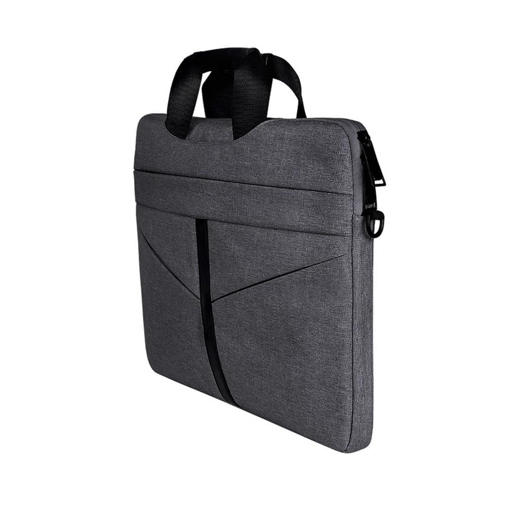 Stylish Zipper Laptop Bag with Shoulder Strap - Durable & Breathable - Dark Gray