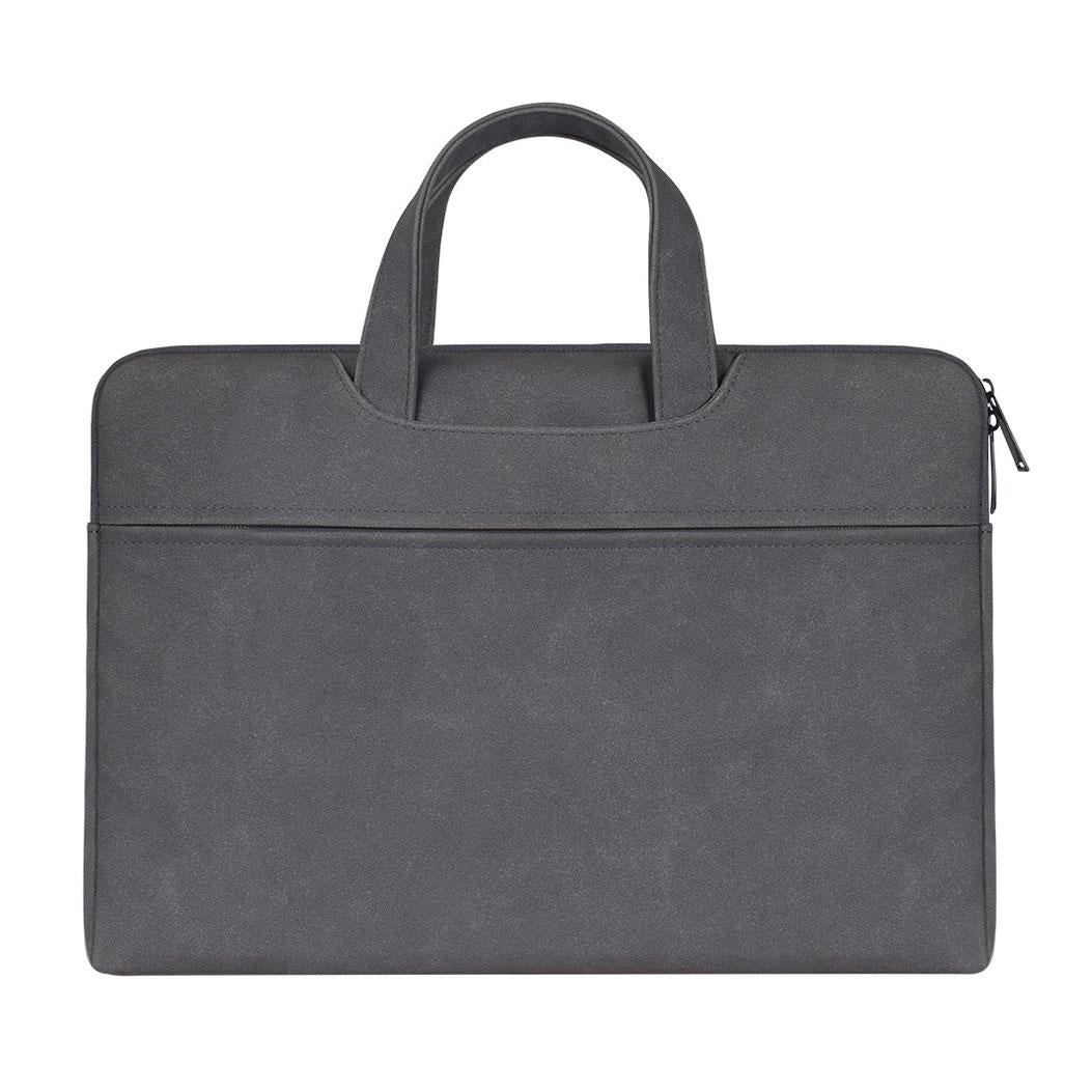 Waterproof Portable One-shoulder Handbag for 14.1 Laptops with Hidden Zipper and Suitcase Belt - Dark Gray