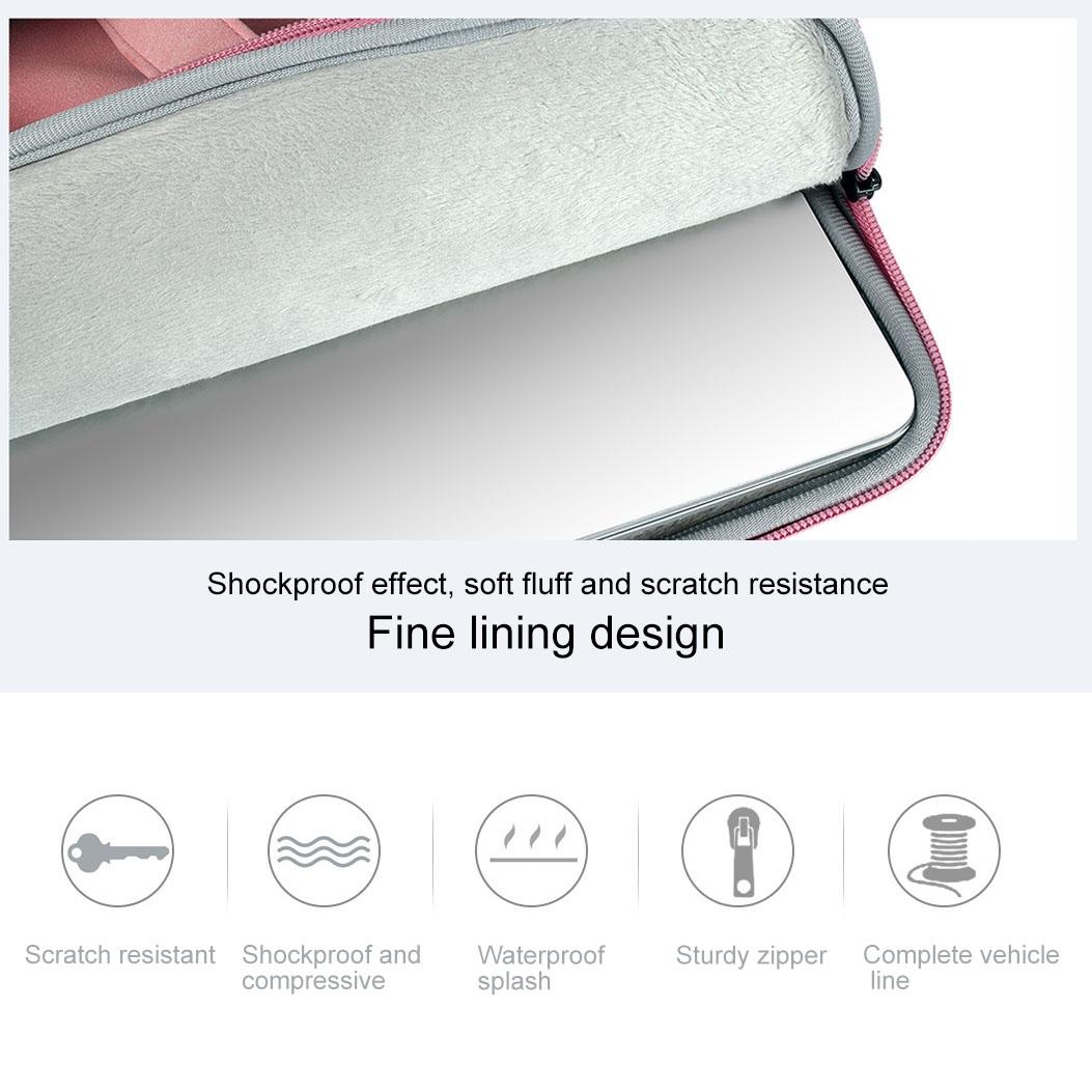Waterproof Portable One-shoulder Handbag for 14.1 Laptops with Hidden Zipper and Suitcase Belt - Dark Gray