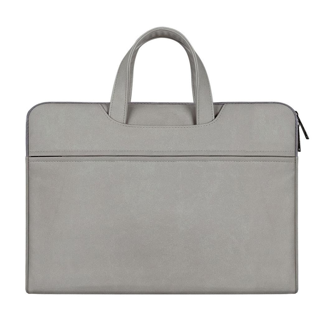 Waterproof Portable One-shoulder Handbag for 15.6 Laptops with Hidden Zipper and Suitcase Belt - Dark Gray