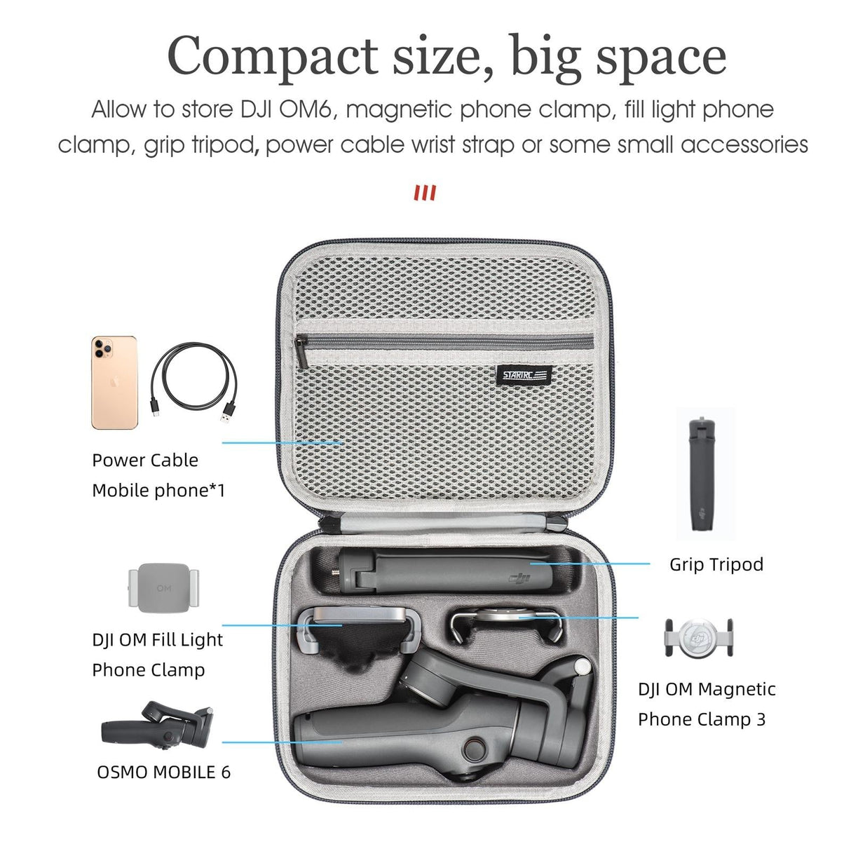 Waterproof Shockproof Portable Case for Dji Mobile 6