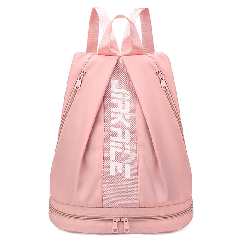 Vibe Geeks Water Resistantion Sports Backpack Gym Bag with Shoes Compartment - Pink