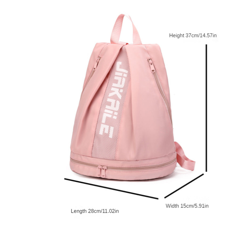 Vibe Geeks Water Resistantion Sports Backpack Gym Bag with Shoes Compartment - Pink