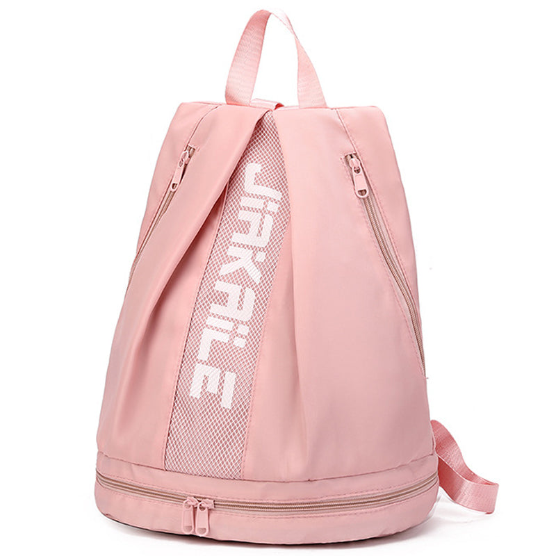 Vibe Geeks Water Resistantion Sports Backpack Gym Bag with Shoes Compartment - Pink