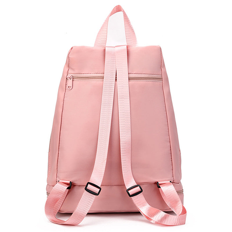 Vibe Geeks Water Resistantion Sports Backpack Gym Bag with Shoes Compartment - Pink