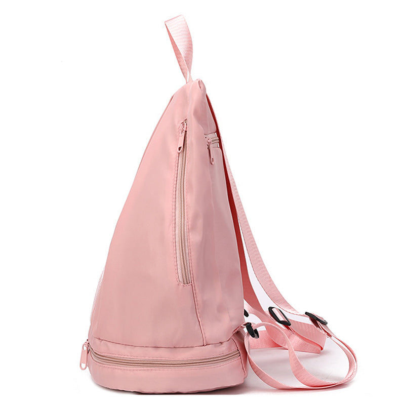 Vibe Geeks Water Resistantion Sports Backpack Gym Bag with Shoes Compartment - Pink