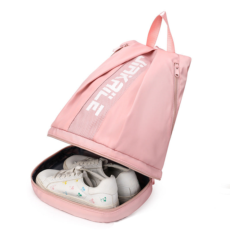 Vibe Geeks Water Resistantion Sports Backpack Gym Bag with Shoes Compartment - Pink