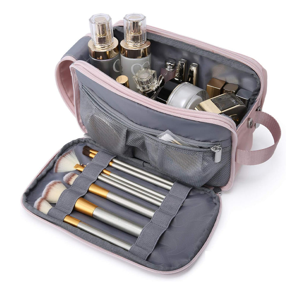 Vibe Geeks Water Resistant Travel Toiletry Organizer Bag - Black