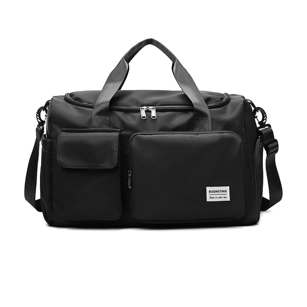 Vibe Geeks Waterproof and Lightweight Zipper Sports Gym Bag with Shoe Compartment - Red