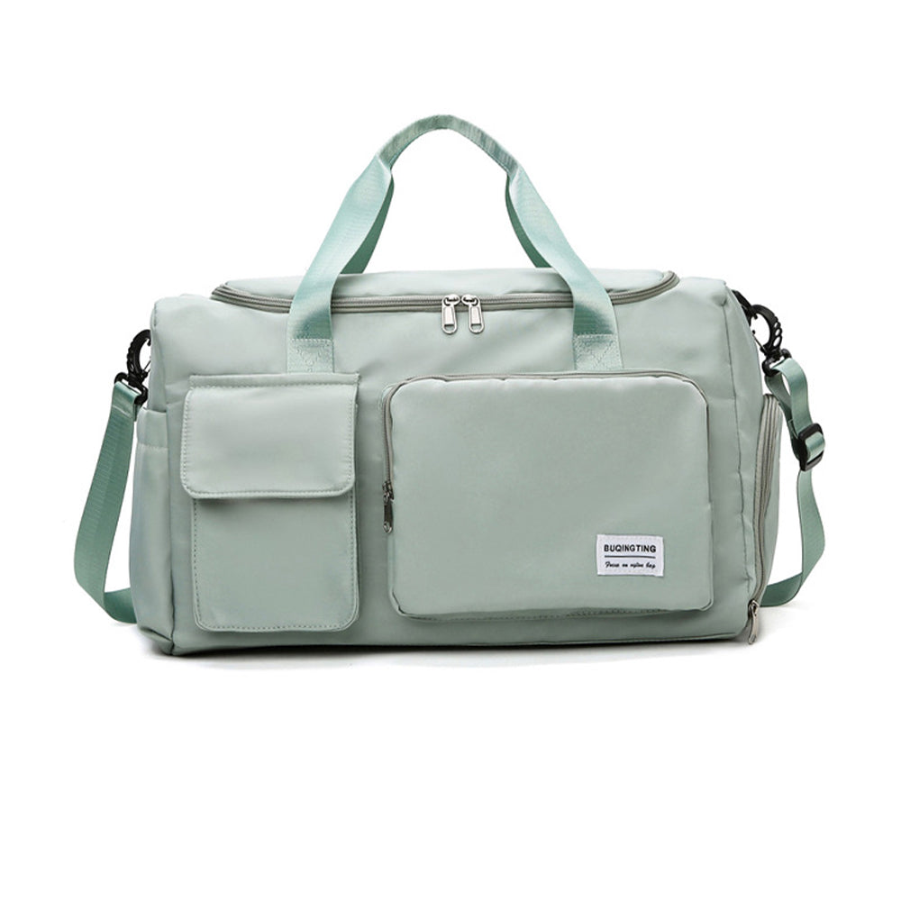 Vibe Geeks Waterproof and Lightweight Zipper Sports Gym Bag with Shoe Compartment - Sky Blue