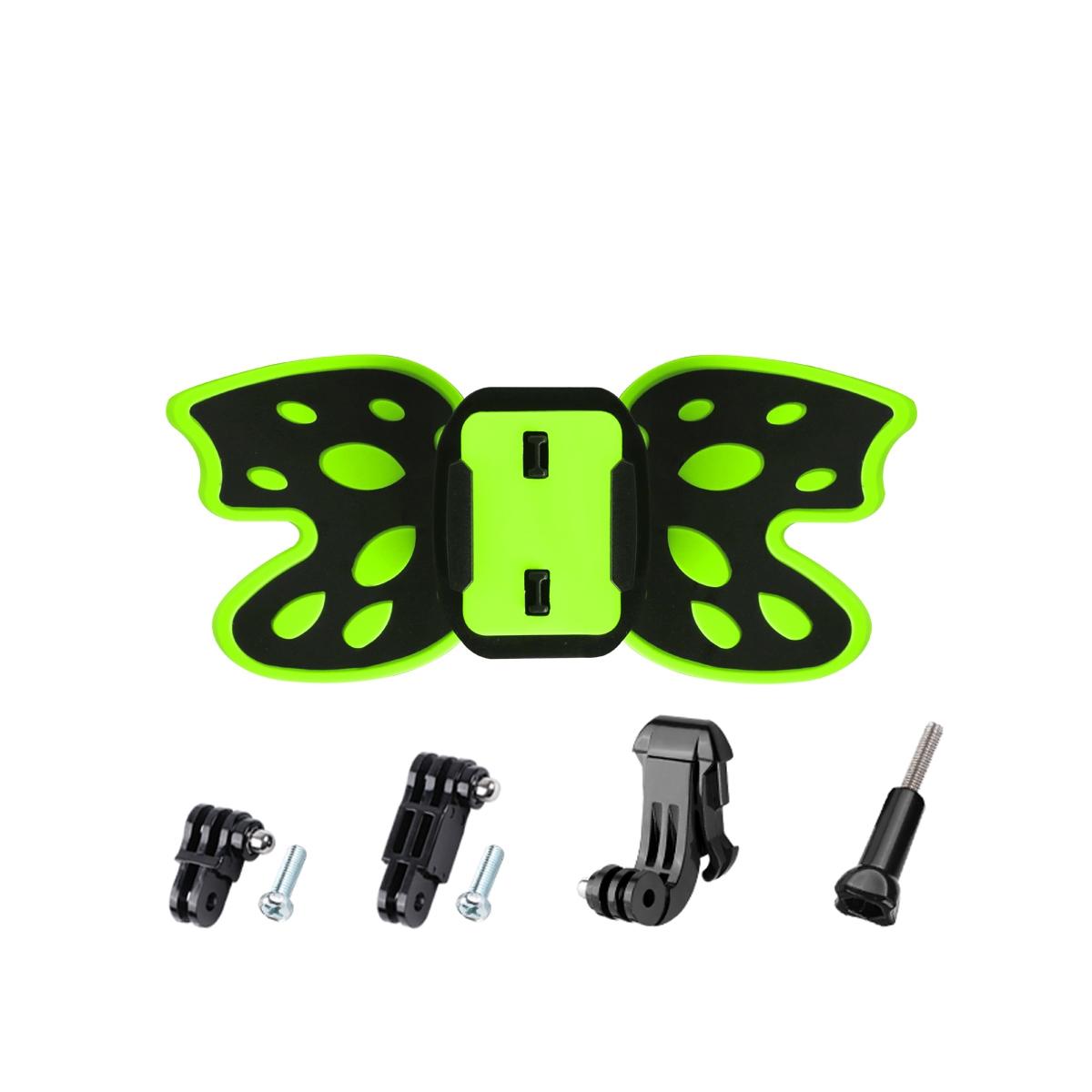 3-way Pivot Arm Butterfly Helmet Mount for Gopro Hero12 - Fluorescent Green