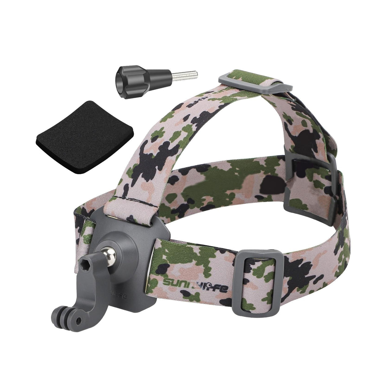 Adjustable 360 Degree Head Strap for Action Cameras - Grey