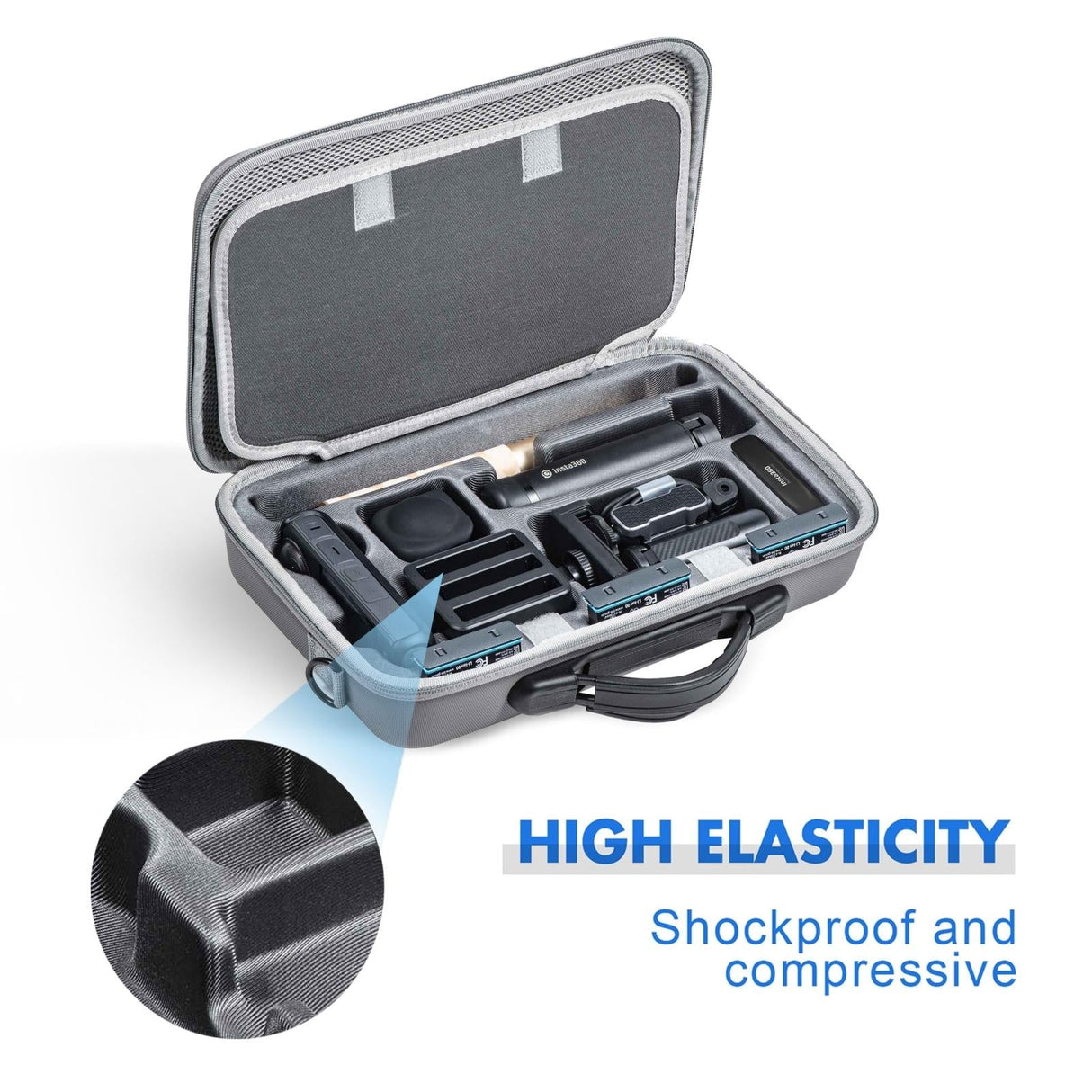 Camera Storage Case with Accessories - Pu Material