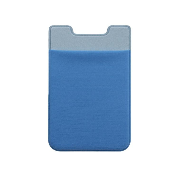 Lycra Phone Card Holder Stretch Back Sticker Wallet For Cards Bus Pass Bank Fits Most Phones - Water Blue
