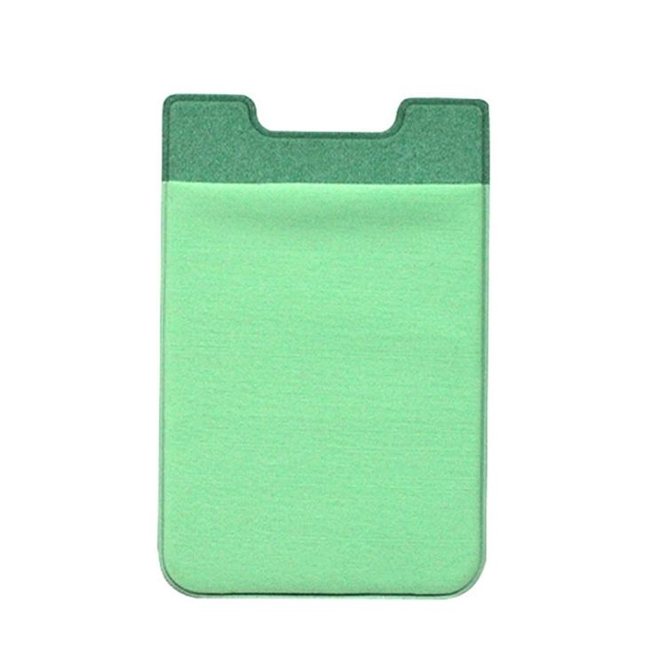 Lycra Phone Card Holder Stretch Back Sticker Wallet For Cards Bus Pass Bank Fits Most Phones - Water Blue