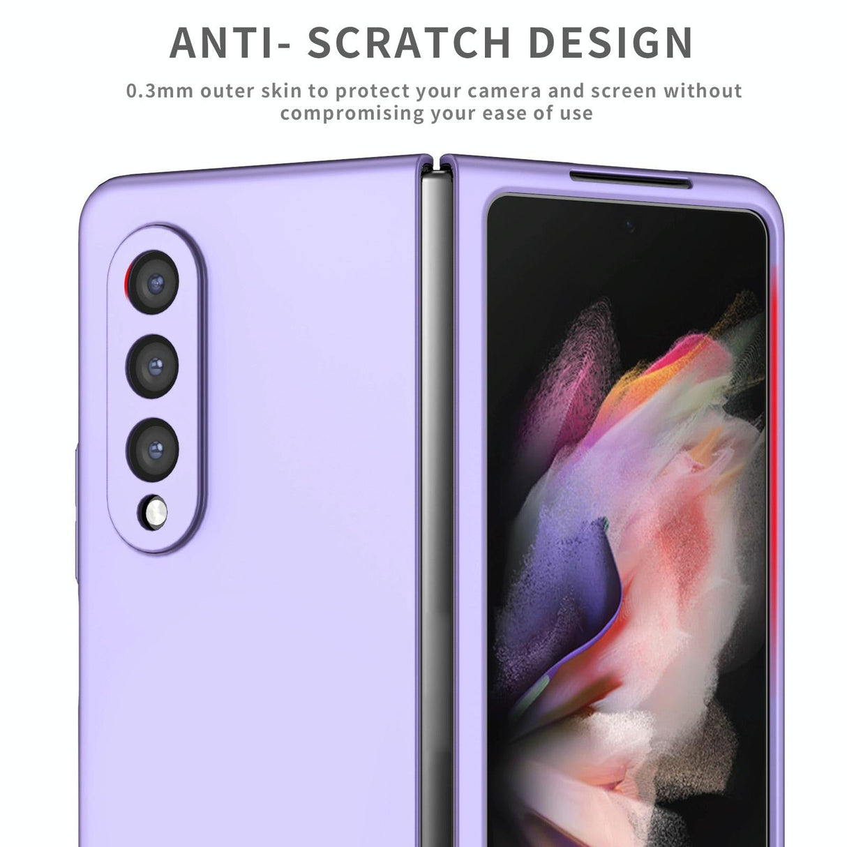 For Samsung Galaxy z Fold4 5G Foldable Armor Phone Case - Compact and Durable - Purple