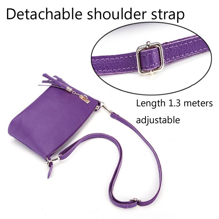 Fringed One Shoulder Bag For Women Large Capacity Casual - Light Purple
